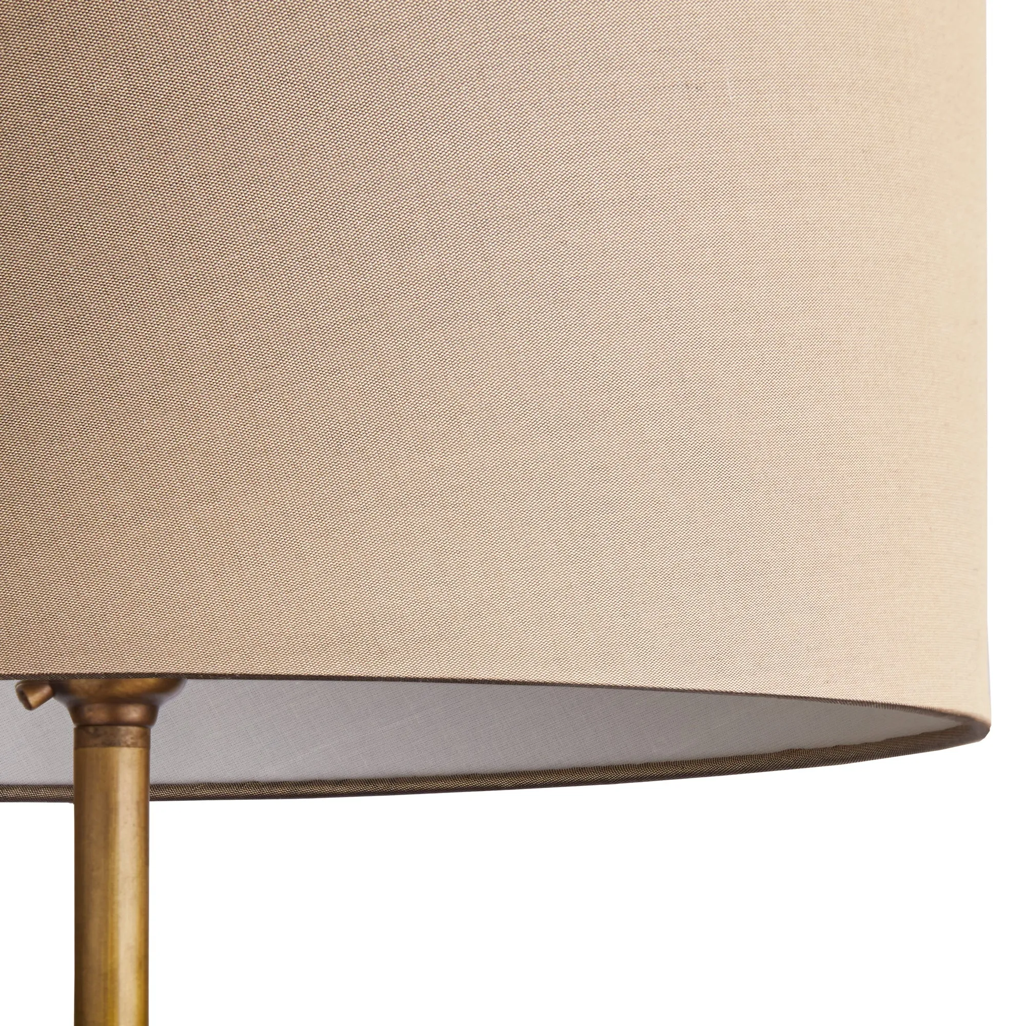 18cm drum lampshade in taupe dupion silk