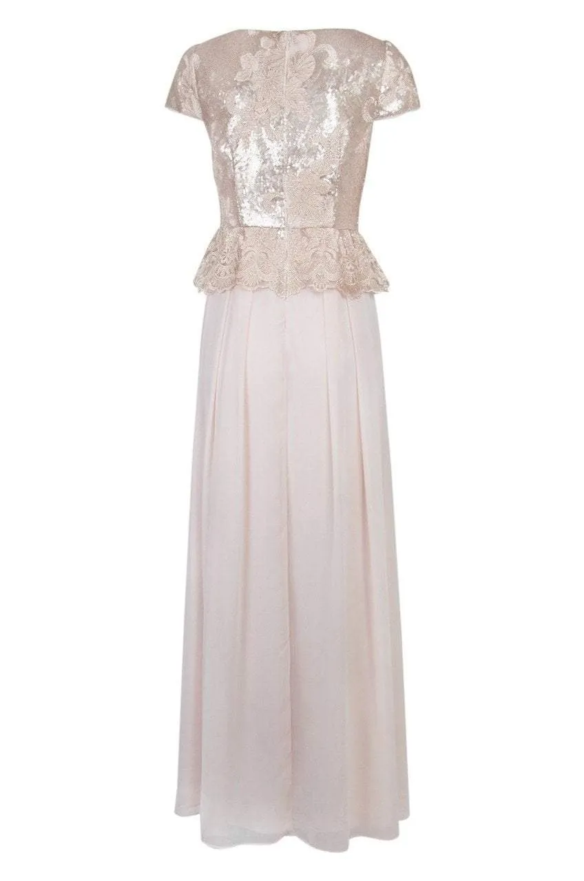 Adrianna Papell - AP1E203408 Embroidered and Sequined Chiffon Dress