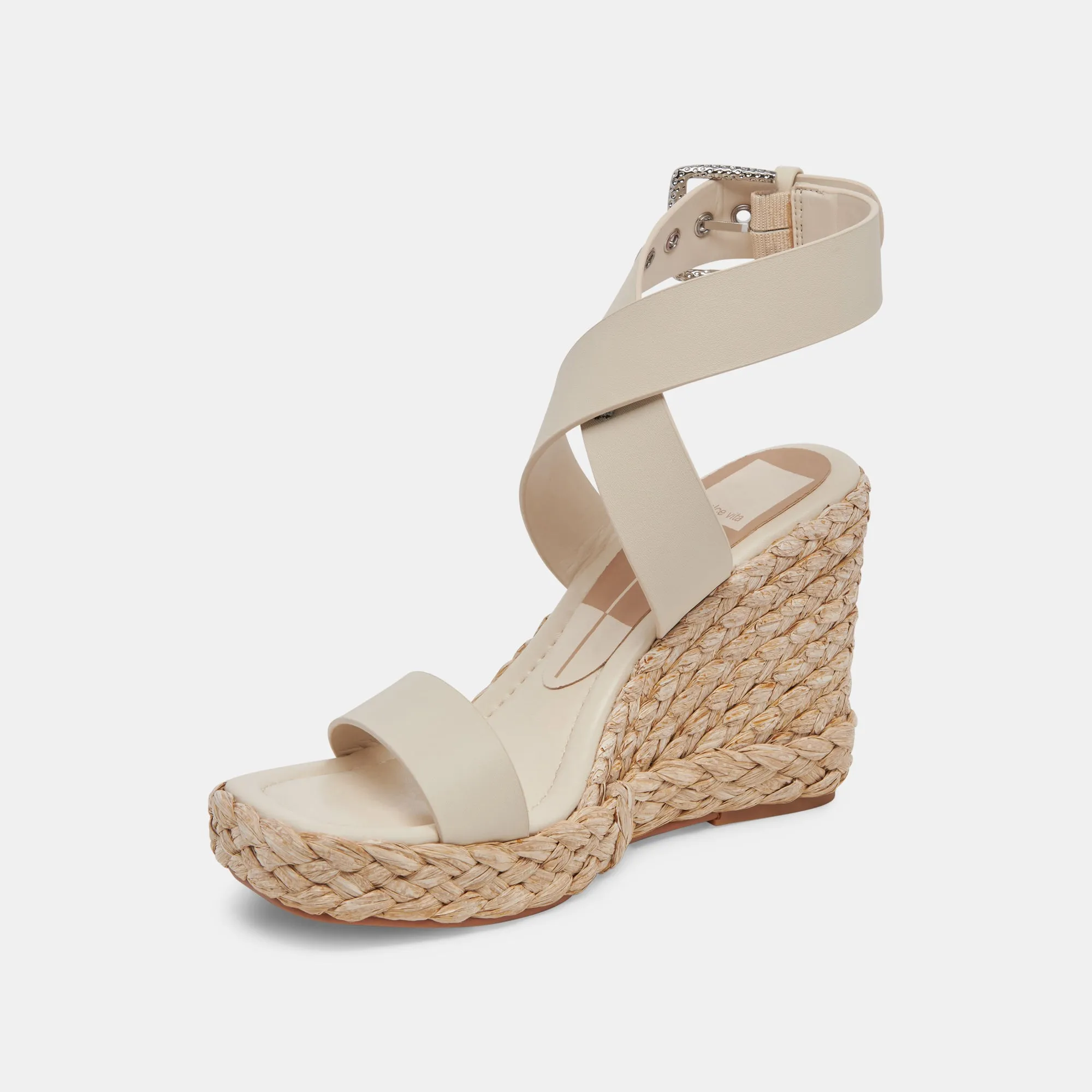 ALDONA WEDGES IVORY LEATHER