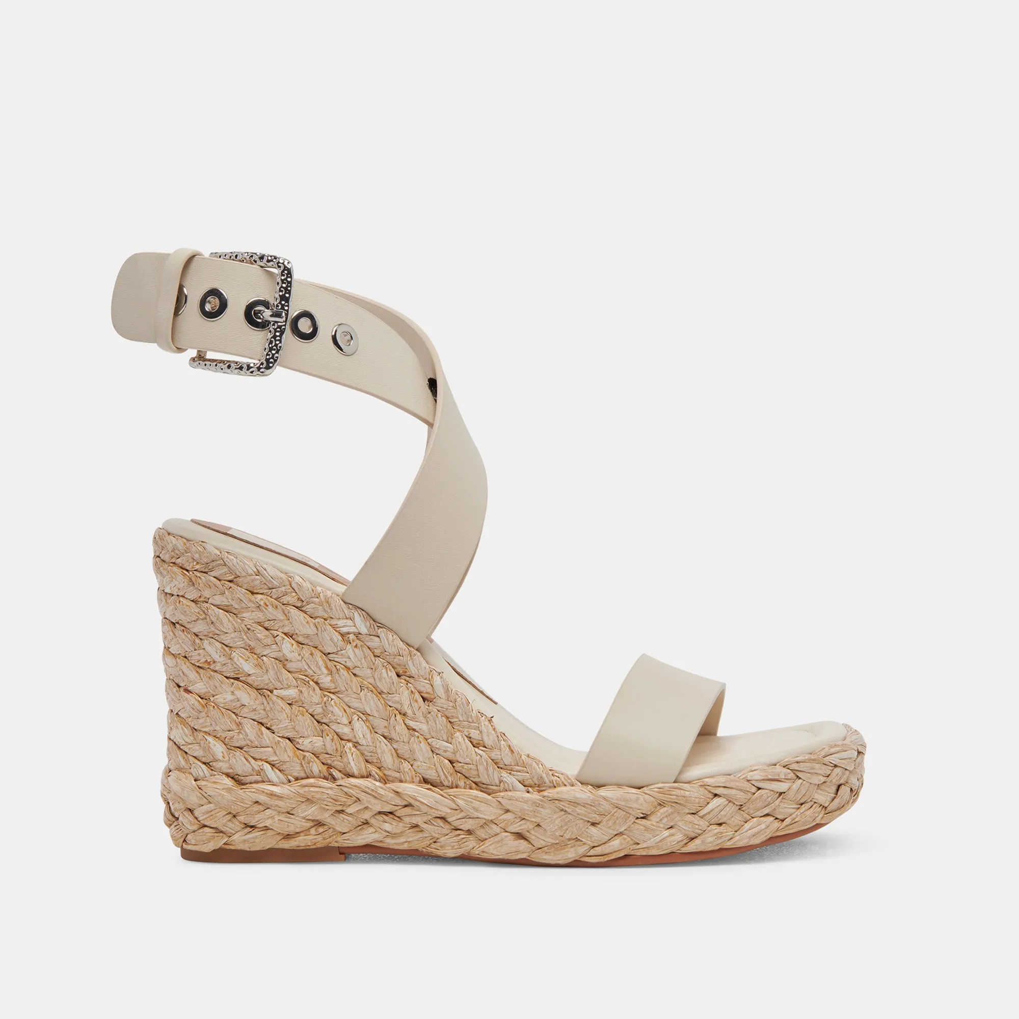 ALDONA WEDGES IVORY LEATHER