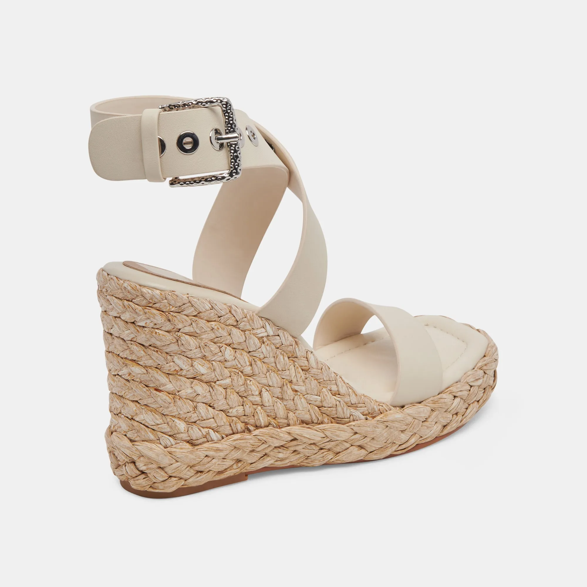 ALDONA WEDGES IVORY LEATHER