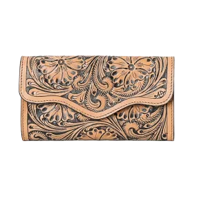 American Darling Floral Tooled Aztec Leather Handbag Purse ADBG772