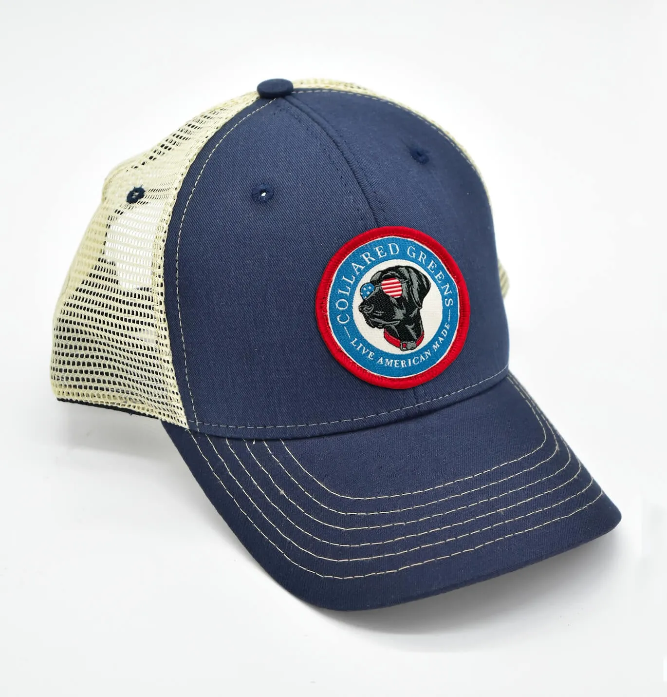 Aviator Lab: Badged Trucker Cap - Navy