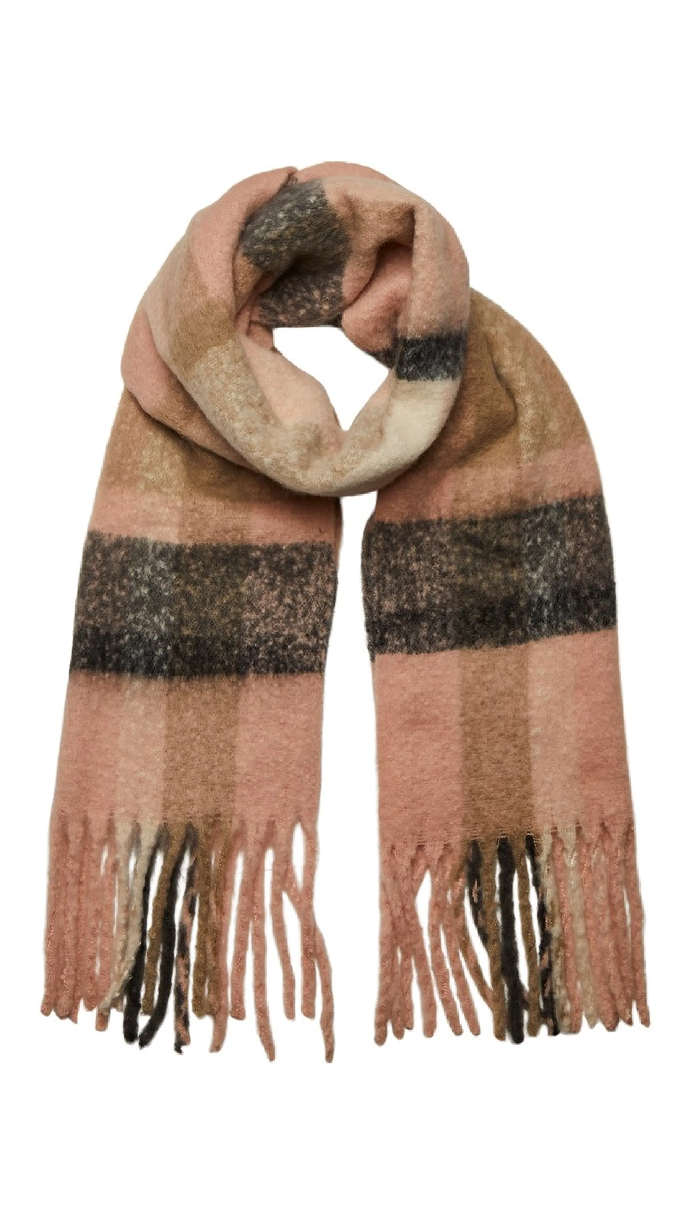 Bea Rose Check Soft Scarf