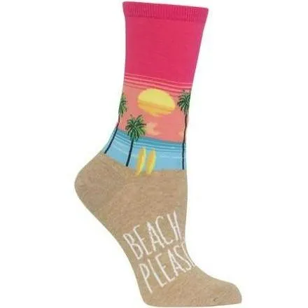 Beach Please Women's Crew Sock