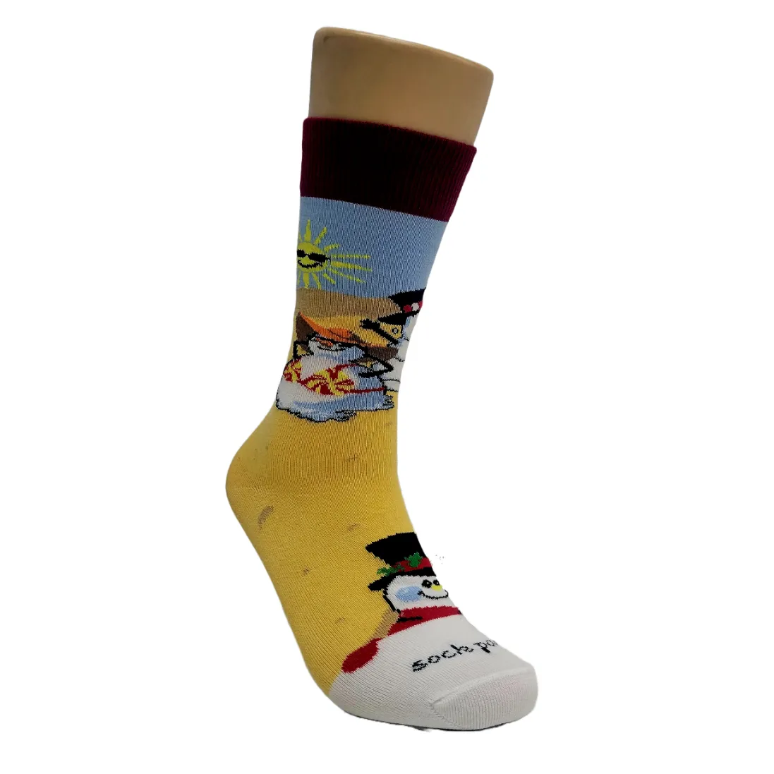 Beach Snowmen Socks from the Sock Panda (Adult Medium - Women's Shoe Sizes 5-10)