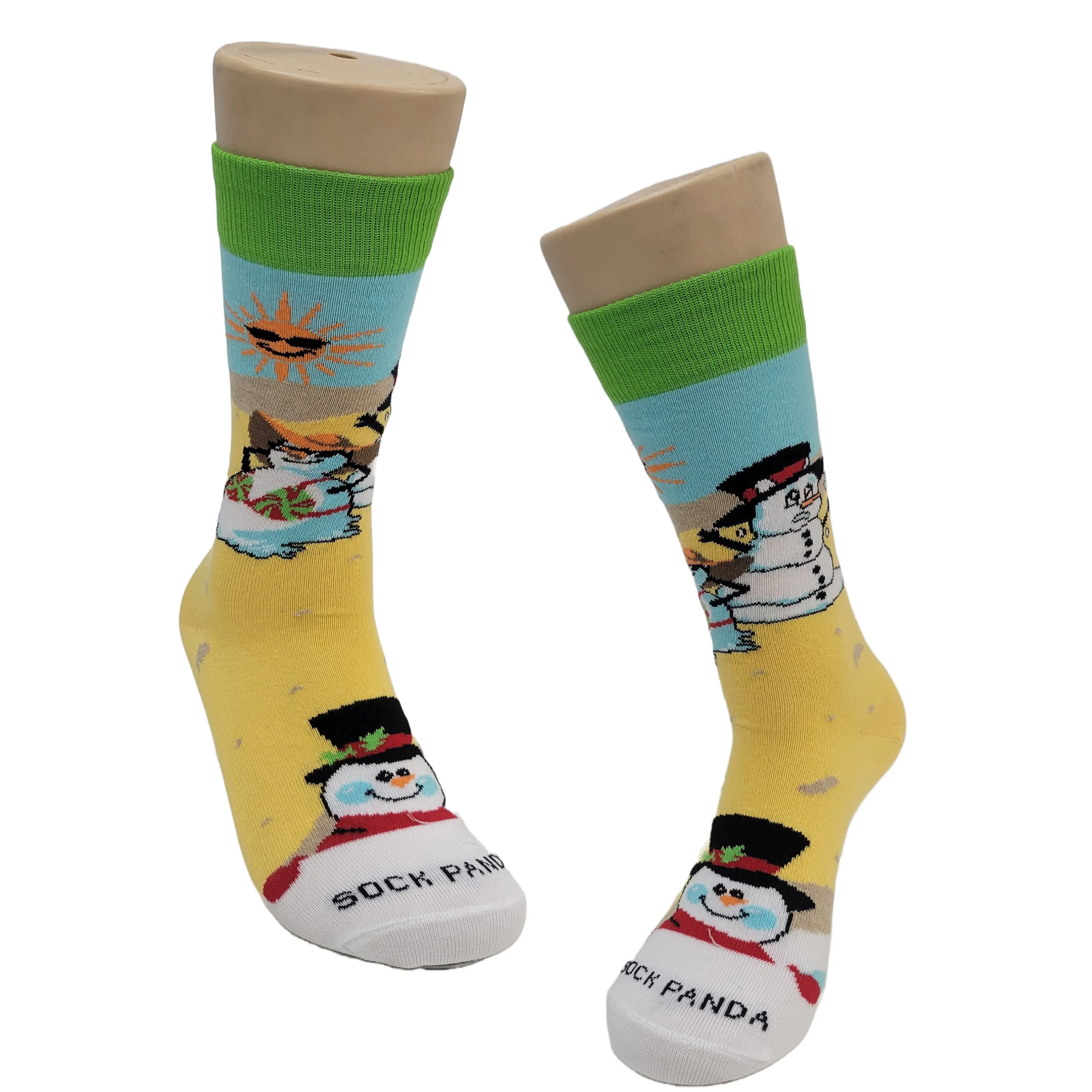 Beach Snowmen Socks from the Sock Panda (Adult Small -  Shoe Sizes 2-5)