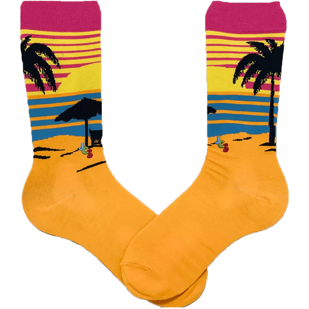 Beach Sunset Crew Sock