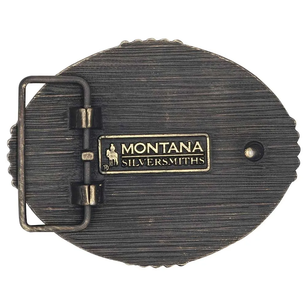 Bucking Bronc Attitude Belt Buckle by Montana Silversmiths