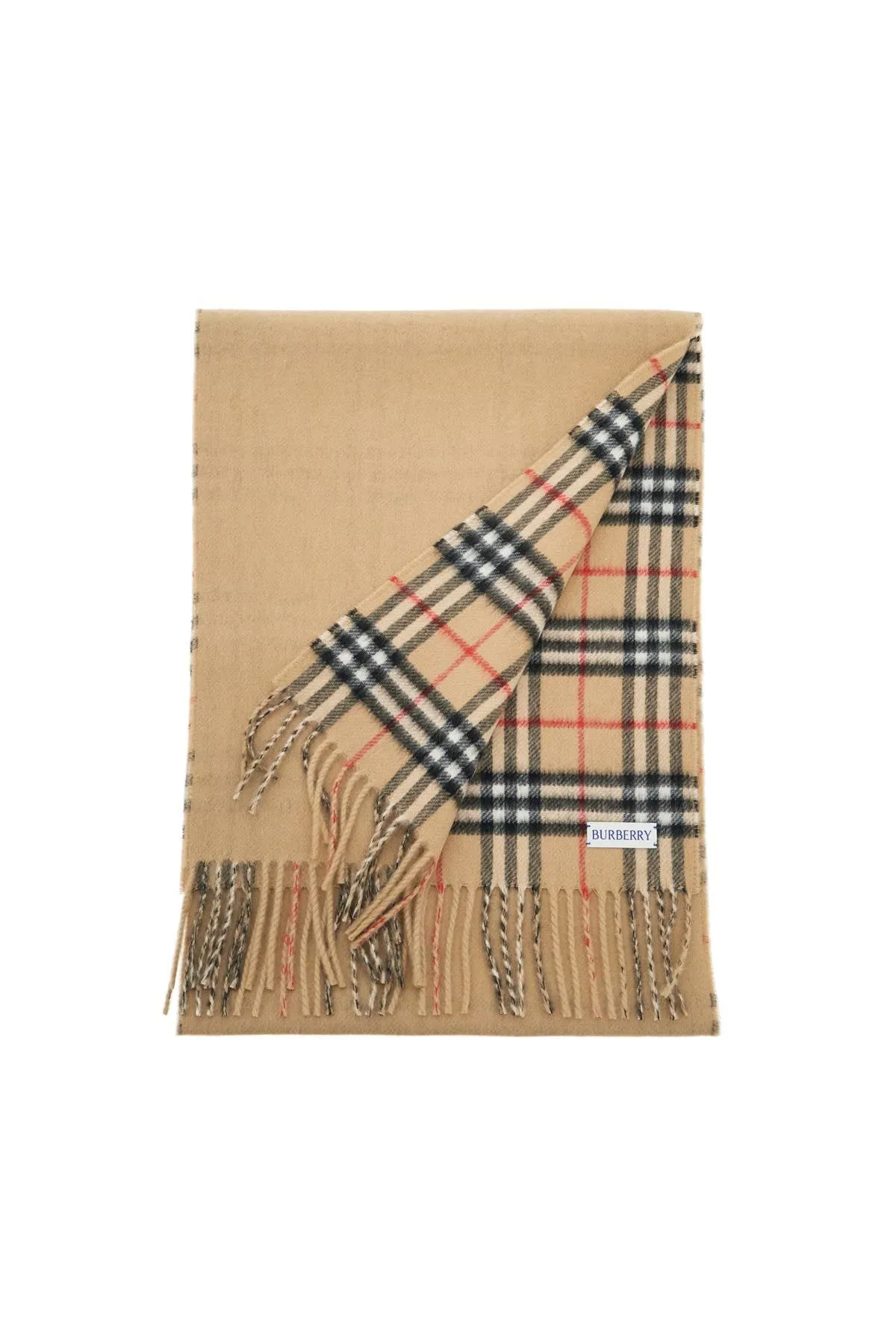 BURBERRY reversible cashmere check scarf