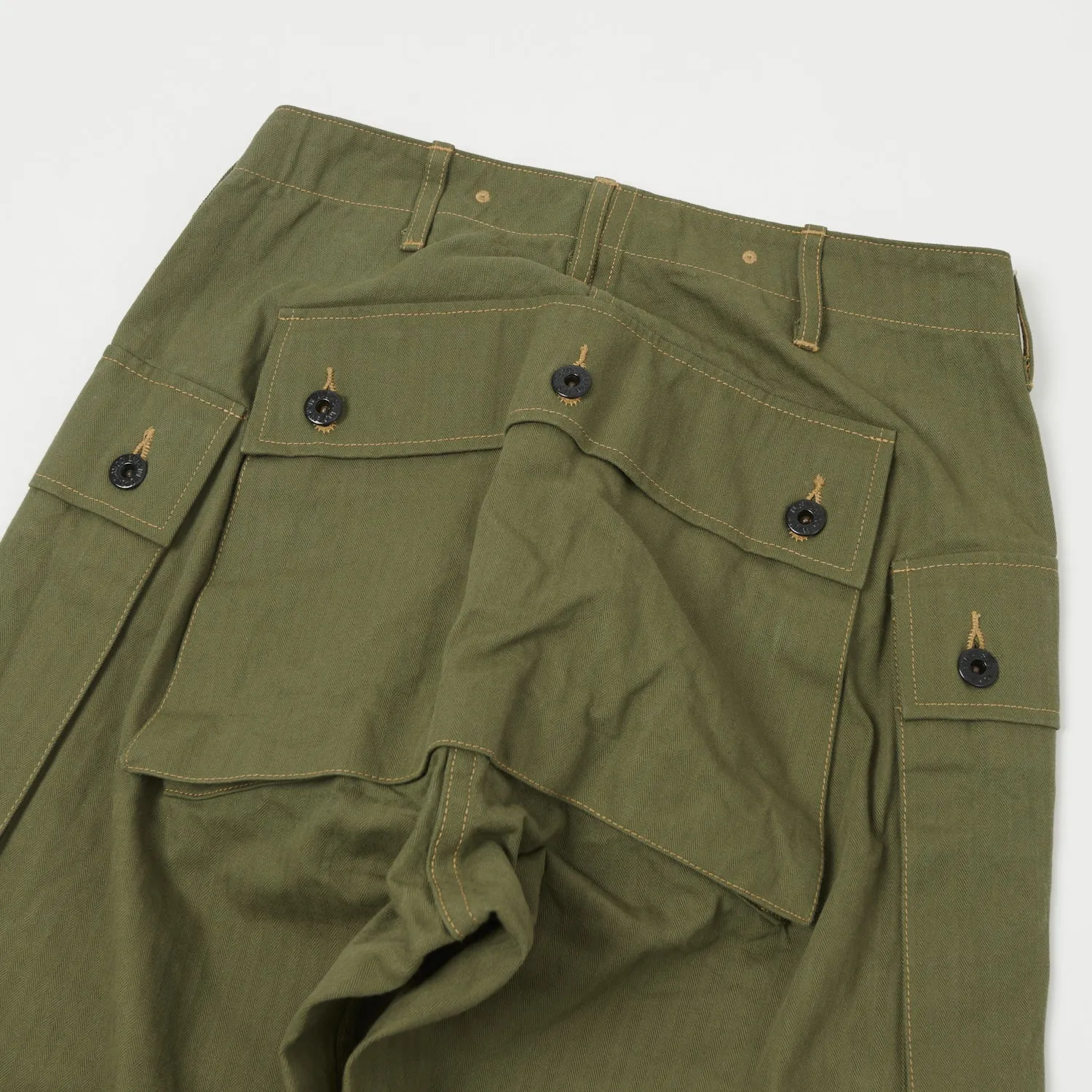 Buzz Rickson's U.S. Marine Corps Herringbone Pants - Olive