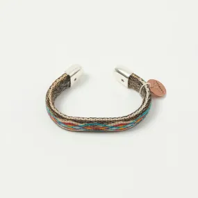 Chamula Bendable Horsehair Bracelet - Brown/Red/Turquoise