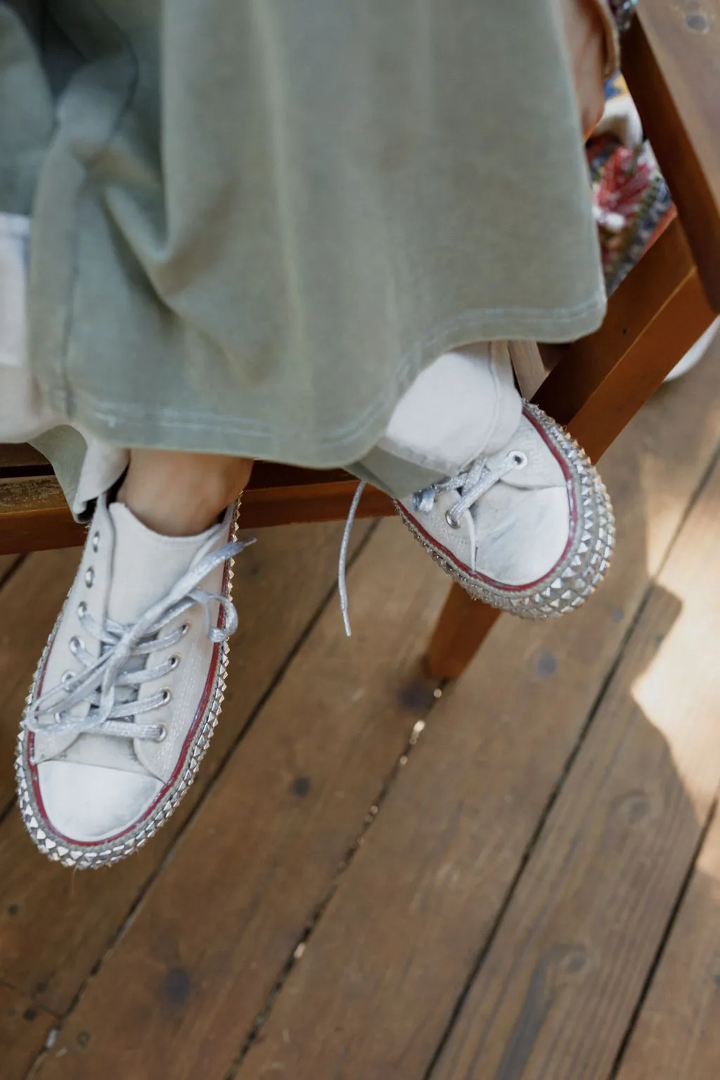 Chantel Studded Sneaker - Beige