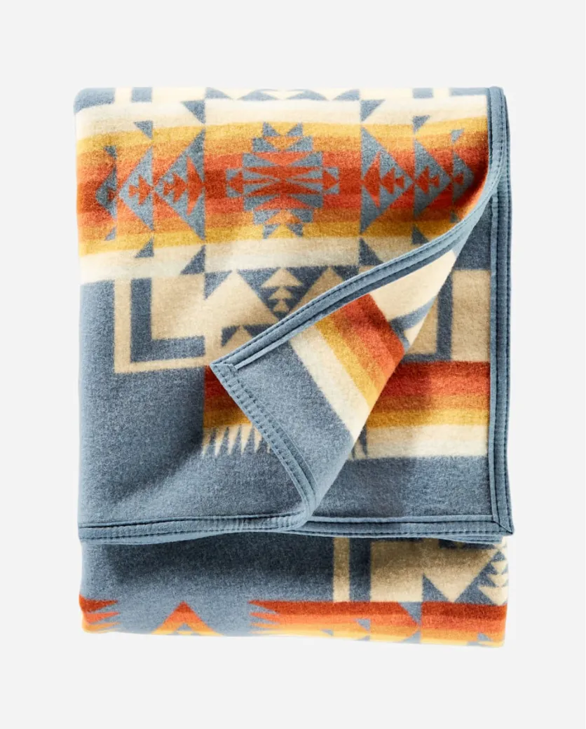 Chief Joseph Jacquard Blanket<br>Slate