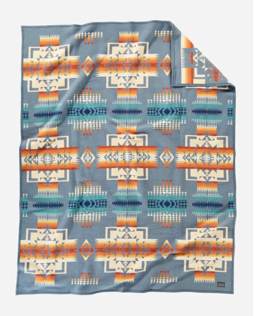 Chief Joseph Jacquard Blanket<br>Slate