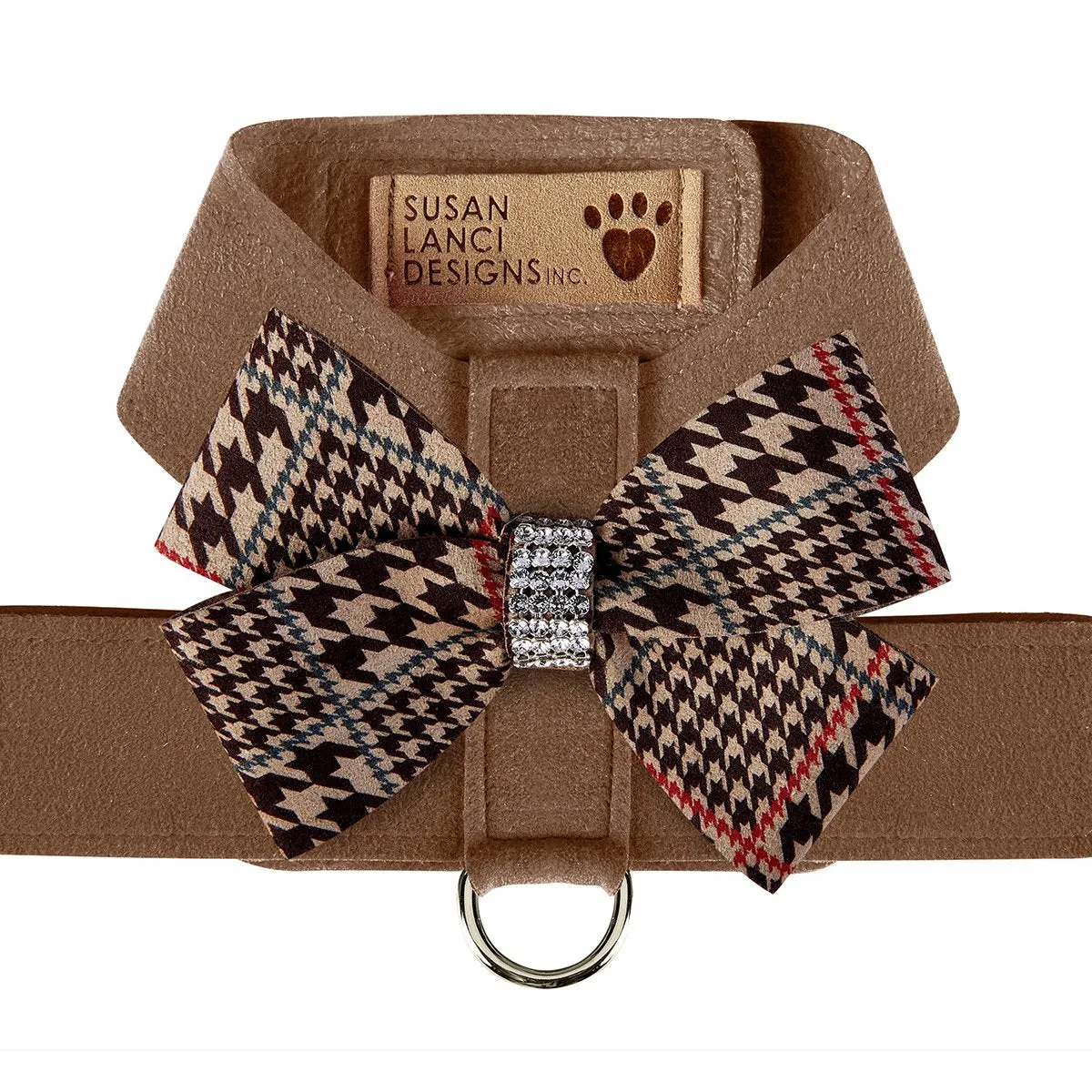 Chocolate Glen Houndstooth Nouveau Bow Tinkie Harness