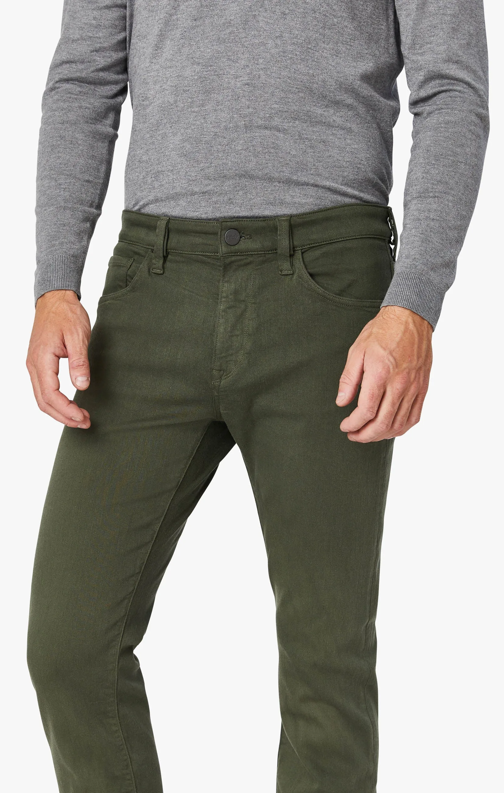 Courage Straight Leg Pants In Military Green Comfort