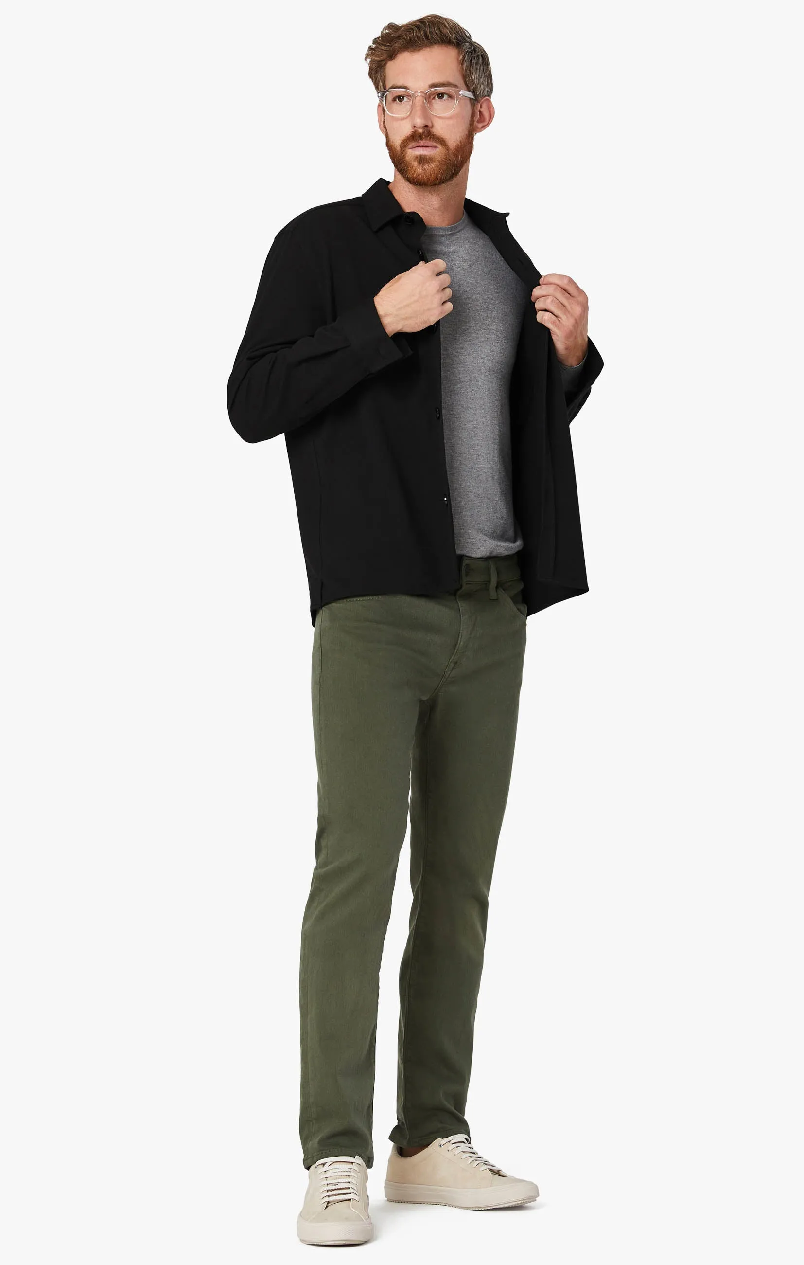 Courage Straight Leg Pants In Military Green Comfort