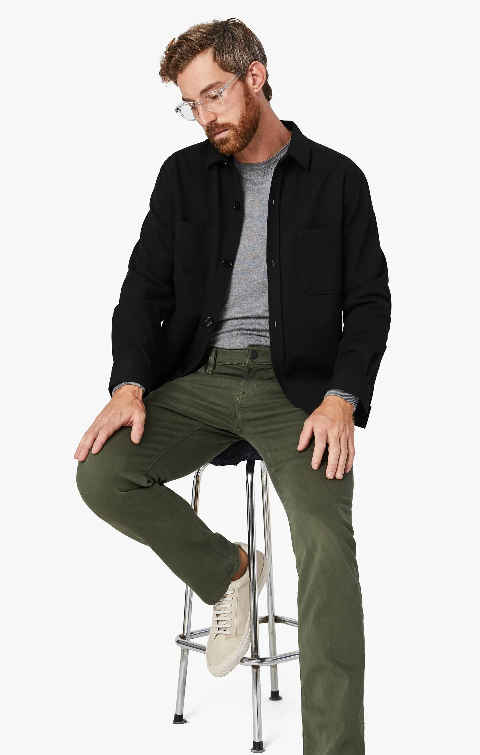 Courage Straight Leg Pants In Military Green Comfort