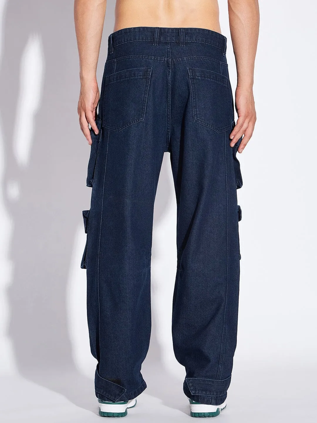 Dark Super Baggy Multipocket Cargo Denim