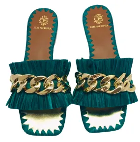 DONATA DARK GREEN FLATS