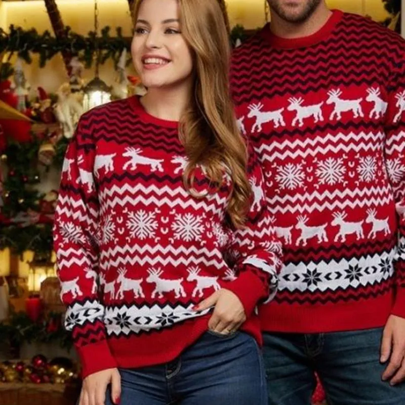 DressBetty - Couple Matching Sweaters Christmas Family Couples Jumpers Warm Thick Casual