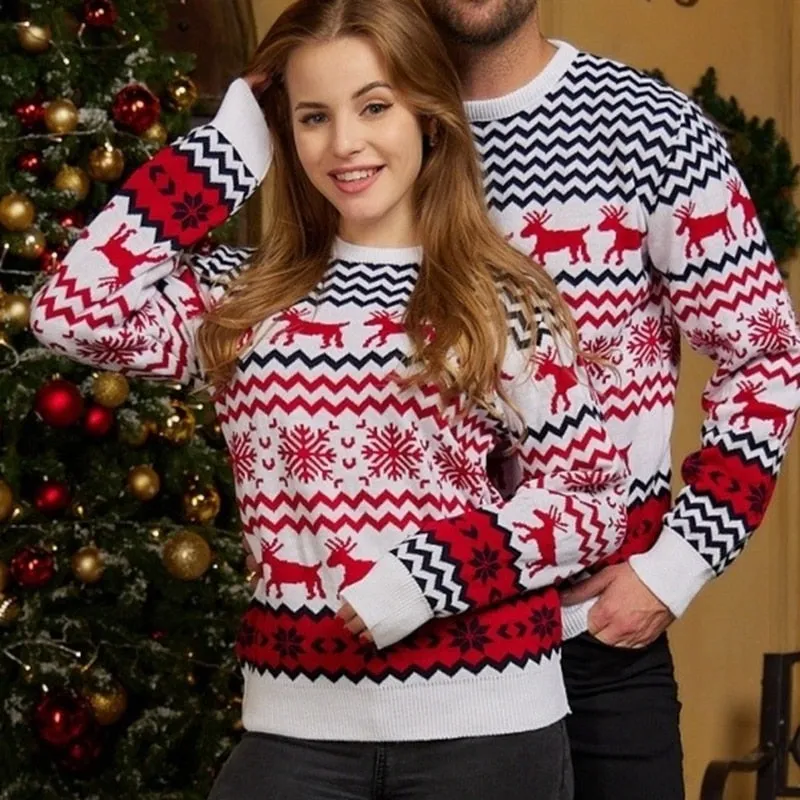 DressBetty - Couple Matching Sweaters Christmas Family Couples Jumpers Warm Thick Casual