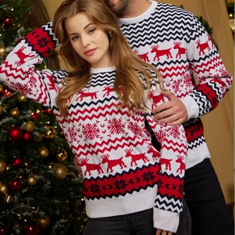 DressBetty - Couple Matching Sweaters Christmas Family Couples Jumpers Warm Thick Casual