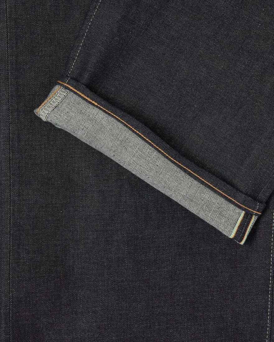 Edwin Made In Japan Wide Pant Loose Mens Jeans - 13.5oz Kaihara Dark Pure Indigo Rainbow Selvage Denim / Blue Unwashed