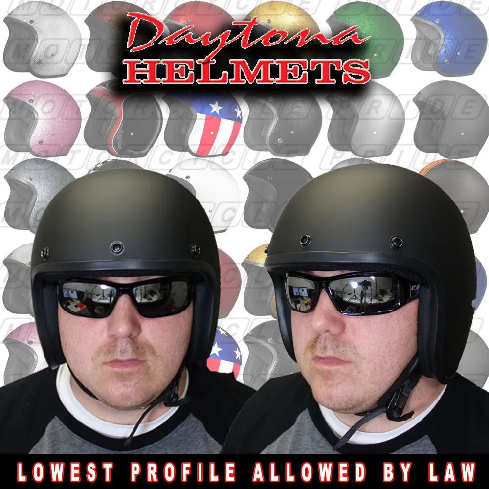 Glossy White - Daytona Low Profile D.O.T. Open Face Helmet