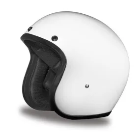 Glossy White - Daytona Low Profile D.O.T. Open Face Helmet