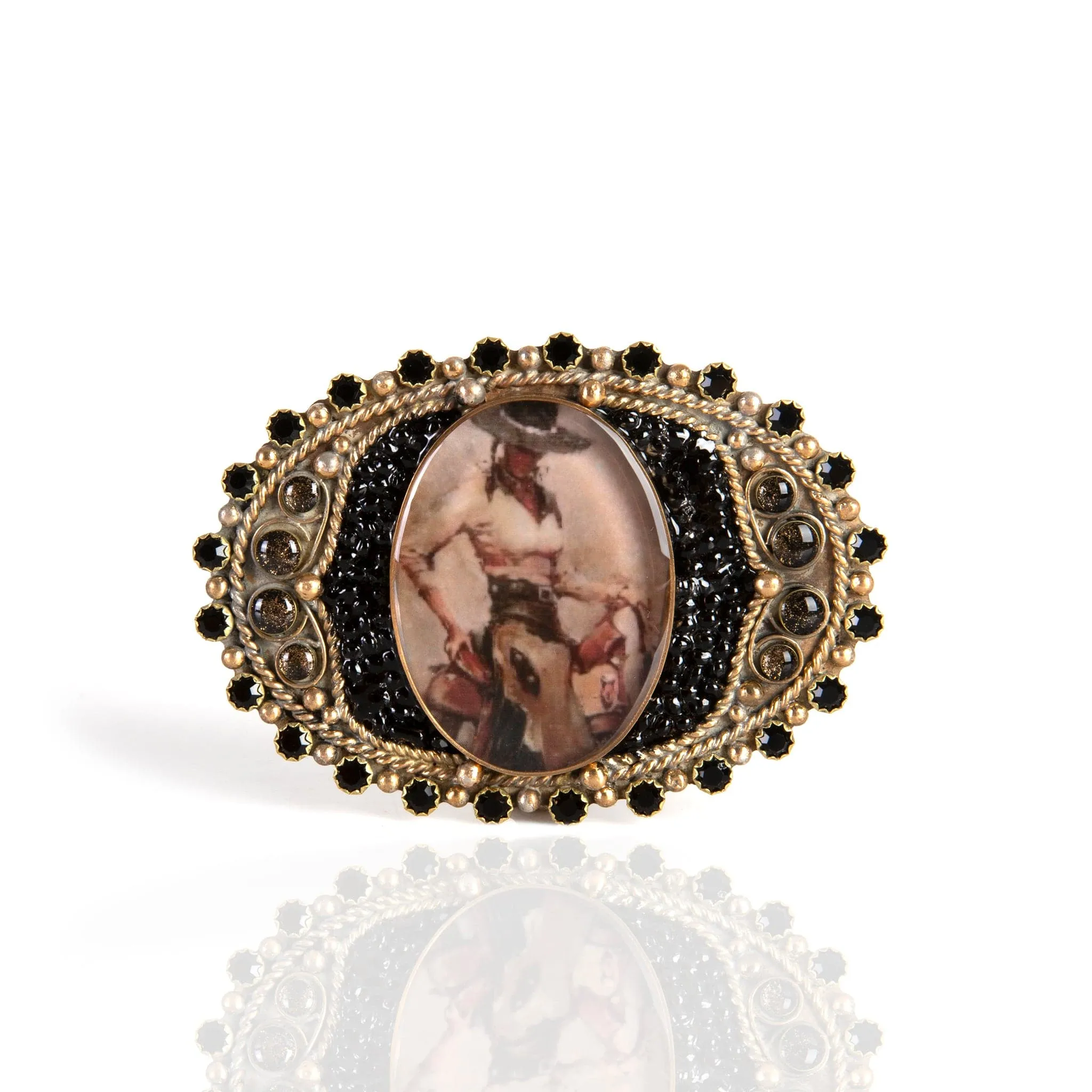 Goddess Image Buckle - Cowgirl Jet