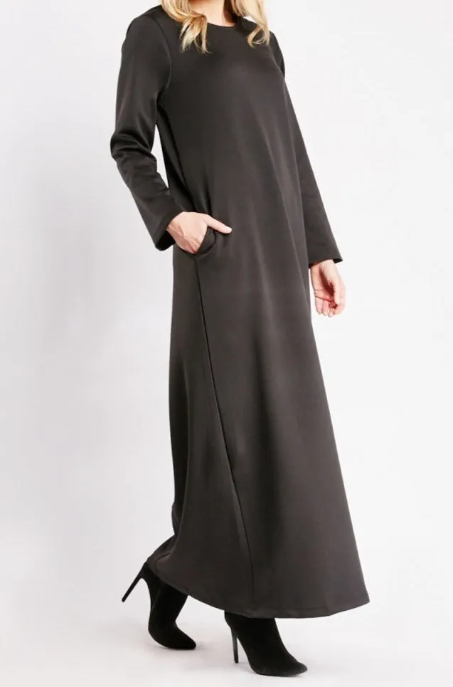 Keep the Commandments Scuba Maxi Dress with Pockets