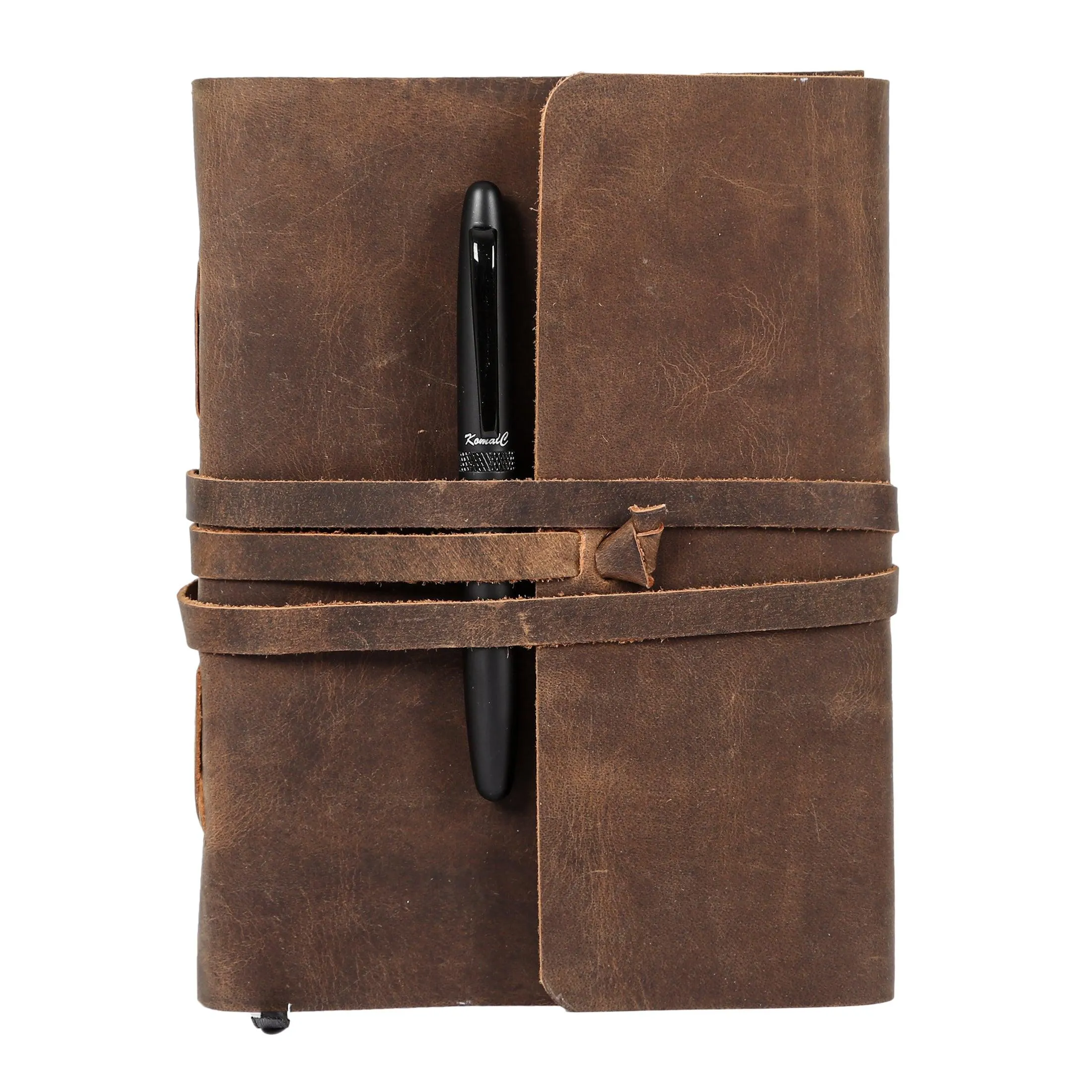 Leather Journal Lined Paper with Luxury Pen Handmade Leather Journal/Writing Notebook Diary/Bound Daily Notepad for Men & Women Medium, Writing pad Gift for Artist, Sketch (Brown Tan, 7 x 5 Inches)