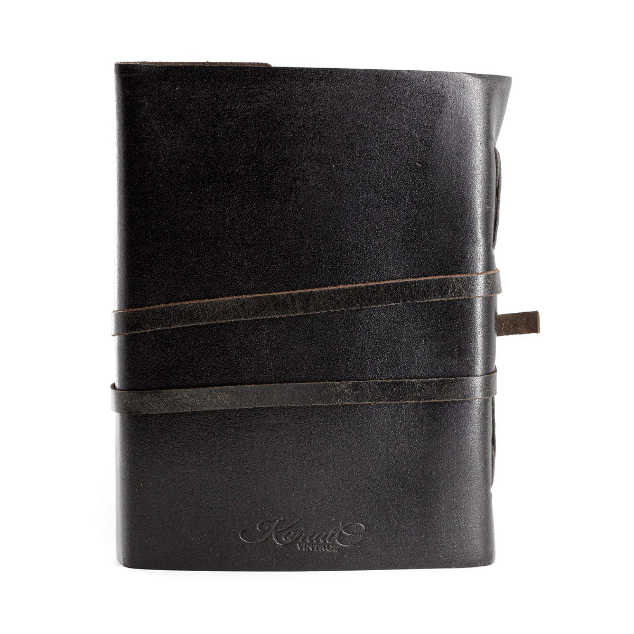 Leather Journal/Writing Notebook Diary/Bound Daily Notepad For Men & Women Unlined Paper Medium 8 x 6 Inches, writing pad (Plain Black, 8 x 6 Inches)