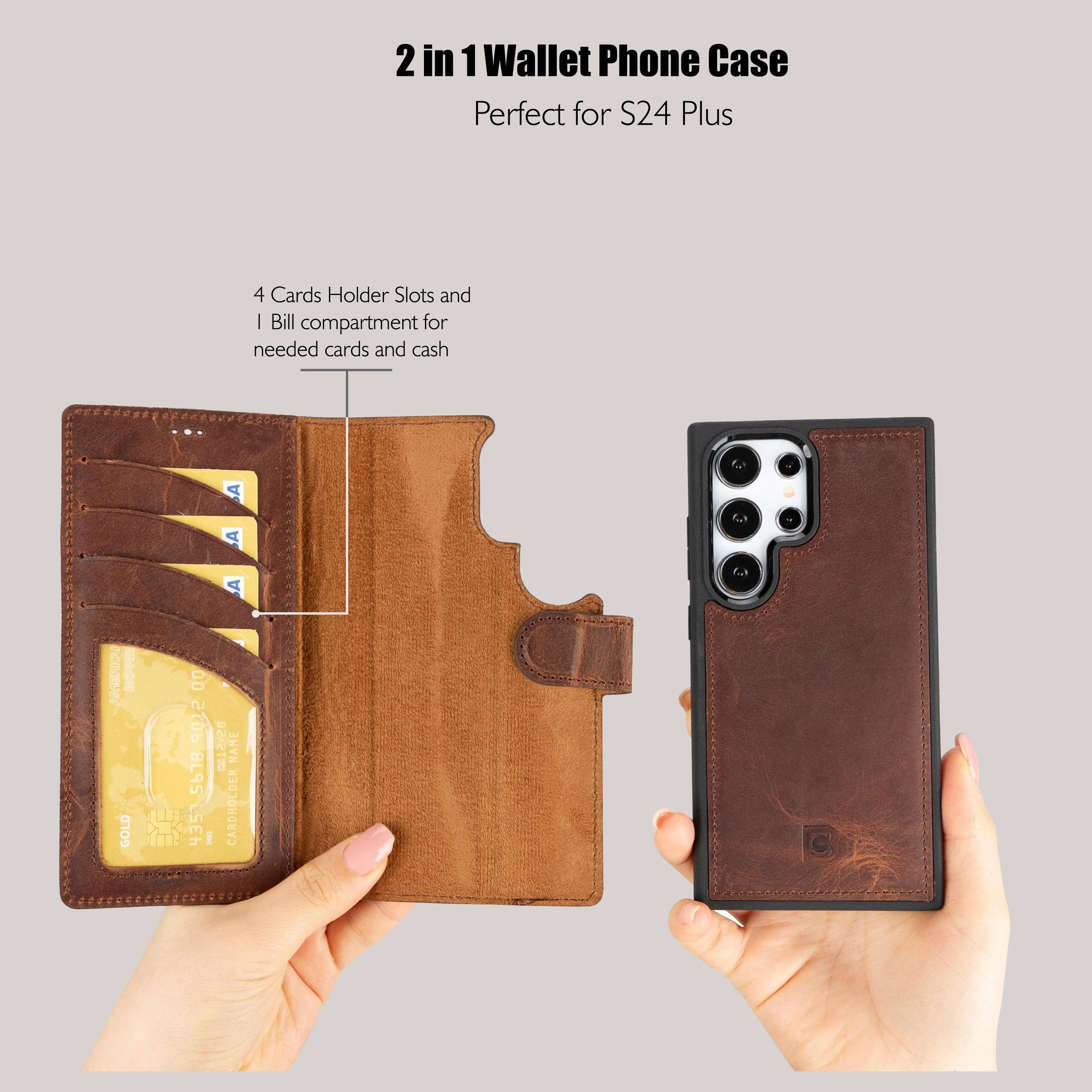 Leather Samsung Galaxy S24 Series Wallet Cases