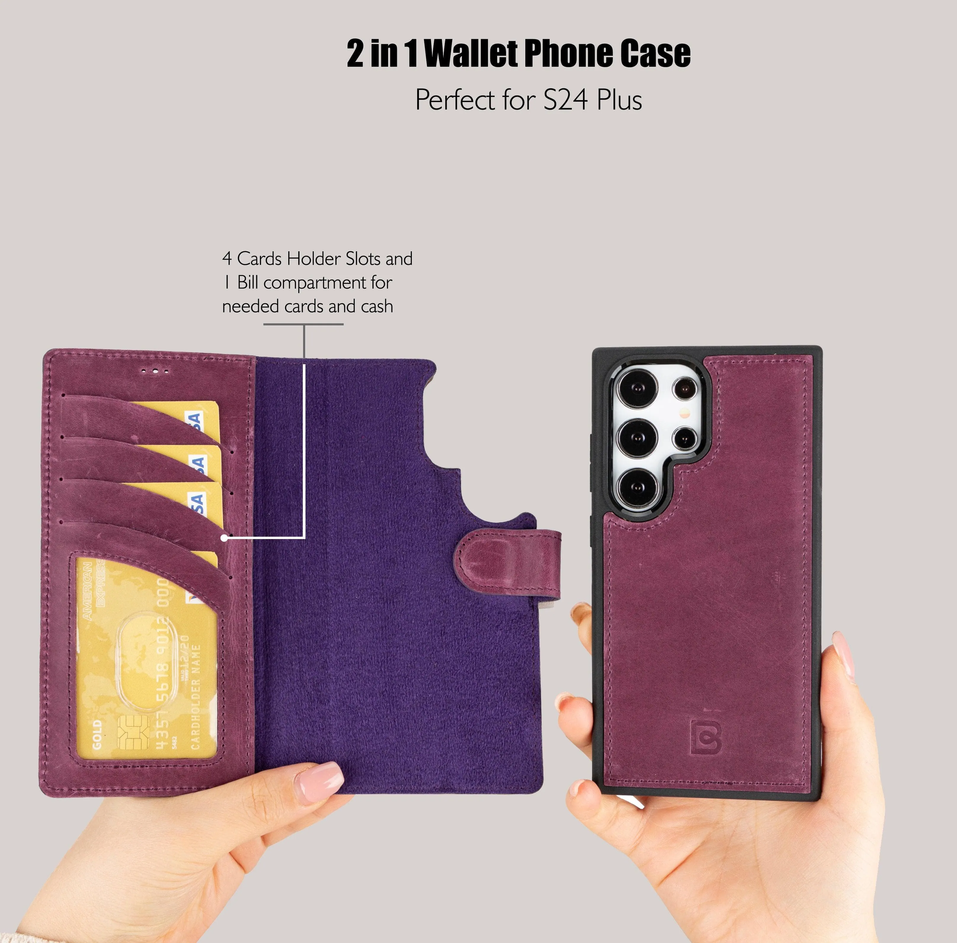 Leather Samsung Galaxy S24 Series Wallet Cases