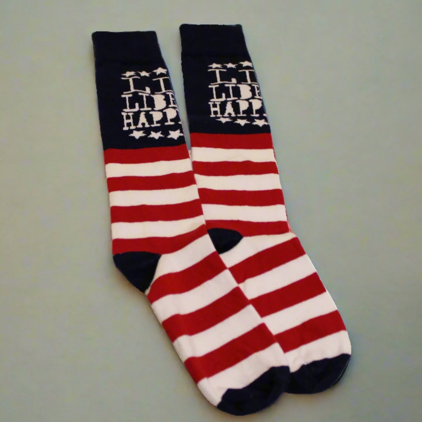 Life Liberty Happiness Patriotic Knee Socks