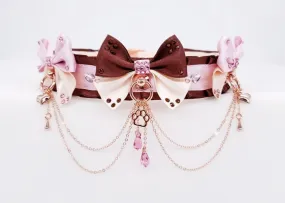 Limited Edition - Deluxe Neapolitan - Chocolate, Pink, Cream Pet Play Collar