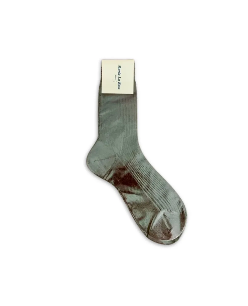 Maria La Rosa Grey Silk Socks