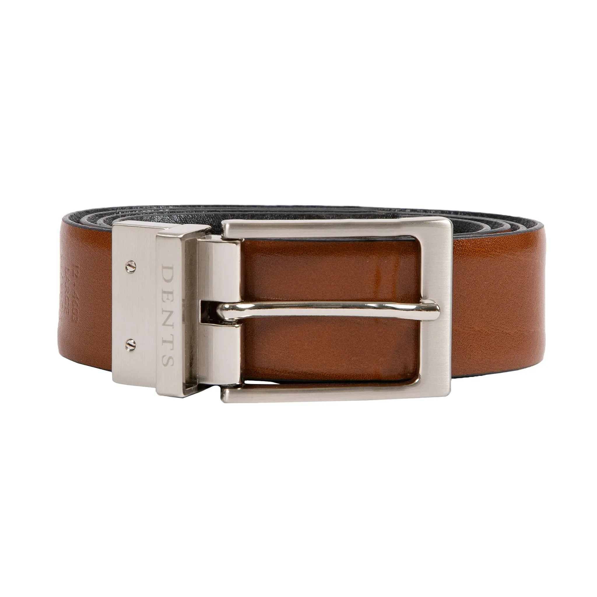 Men’s Heritage Reversible Full-Grain Leather Belt with Satin Nickel Buckle