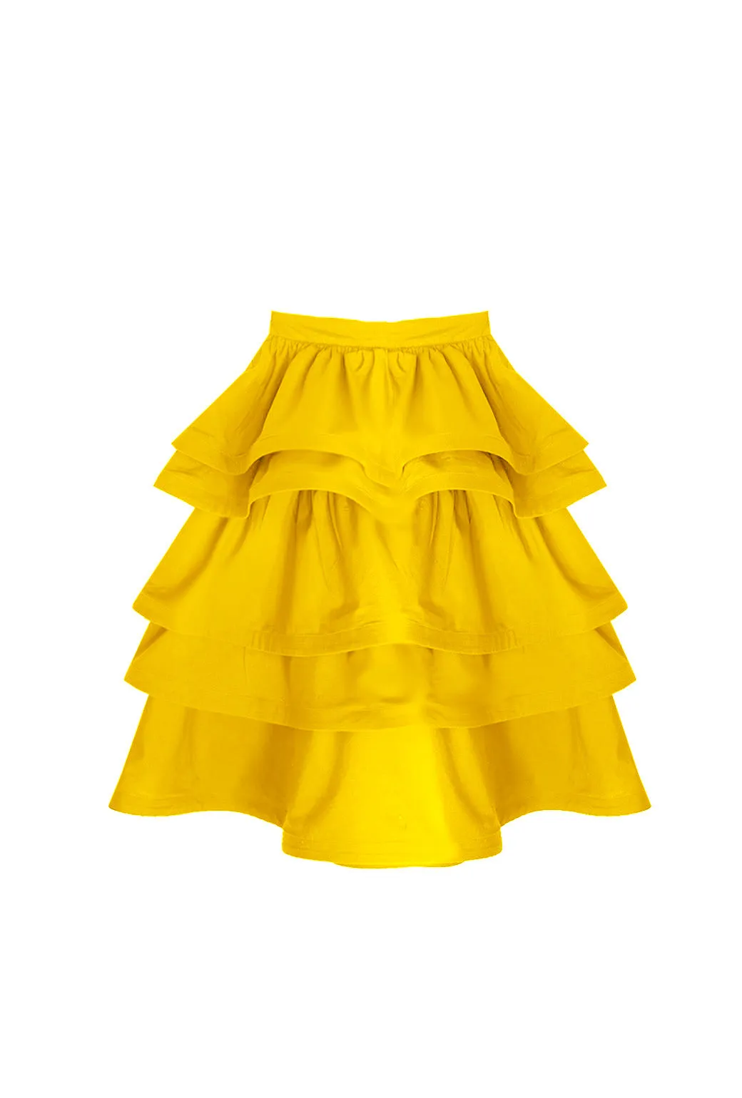 MIDI Teagan Skirt - Sunshine Cotton Sateen