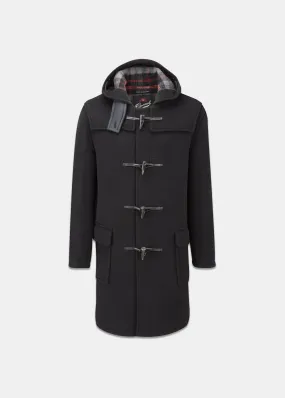 Morris Check Duffle Coat Black