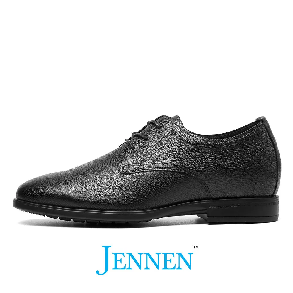 Mr. Kennedy 6cm | 2.4 inches Taller Black Lace Up Dress Shoes for Men