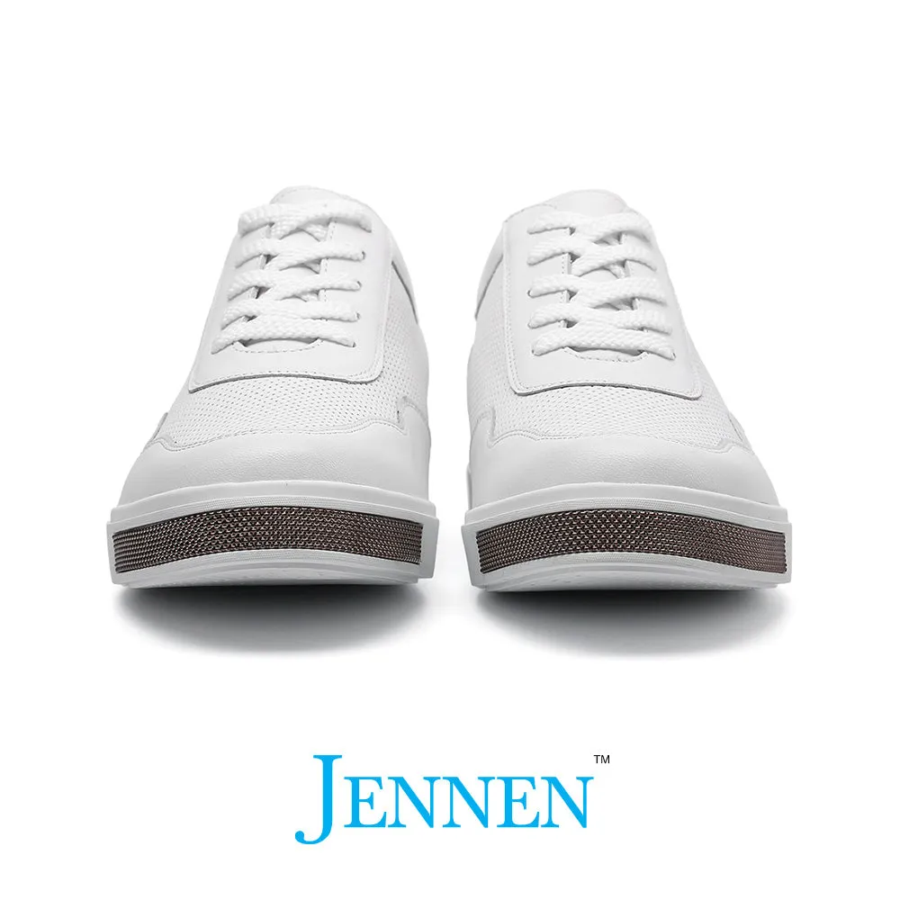 Mr. Nadal 6cm | 2.4 inches Taller White Classic Leather Sneakers