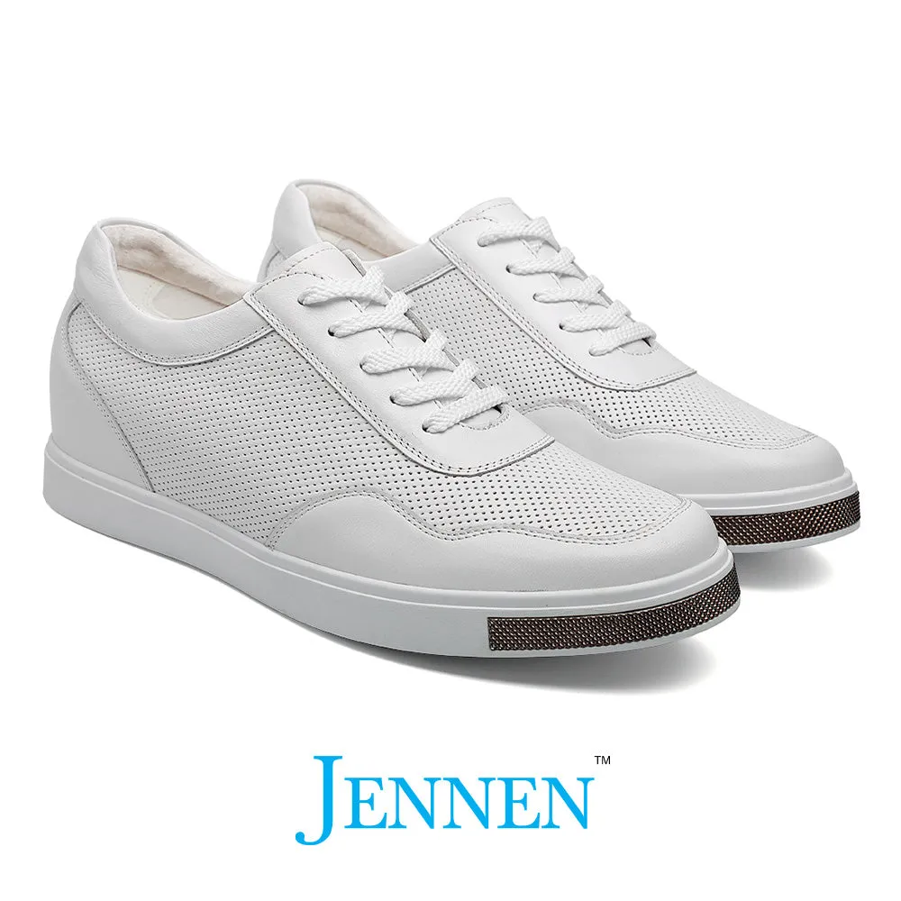 Mr. Nadal 6cm | 2.4 inches Taller White Classic Leather Sneakers