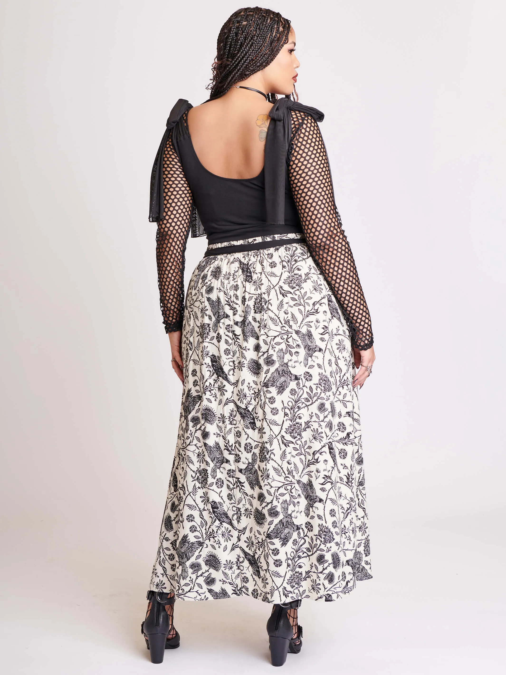 Murder of Crows Maxi Skirt