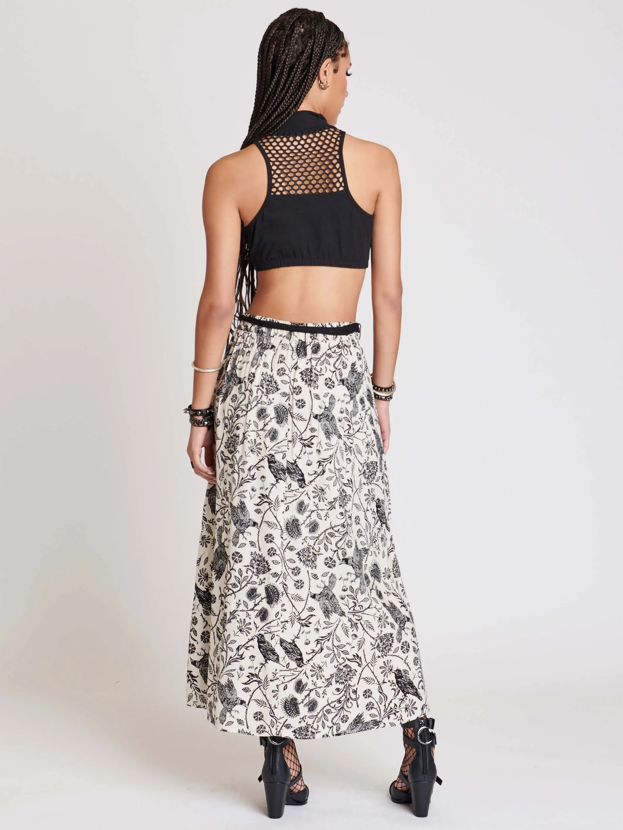 Murder of Crows Maxi Skirt