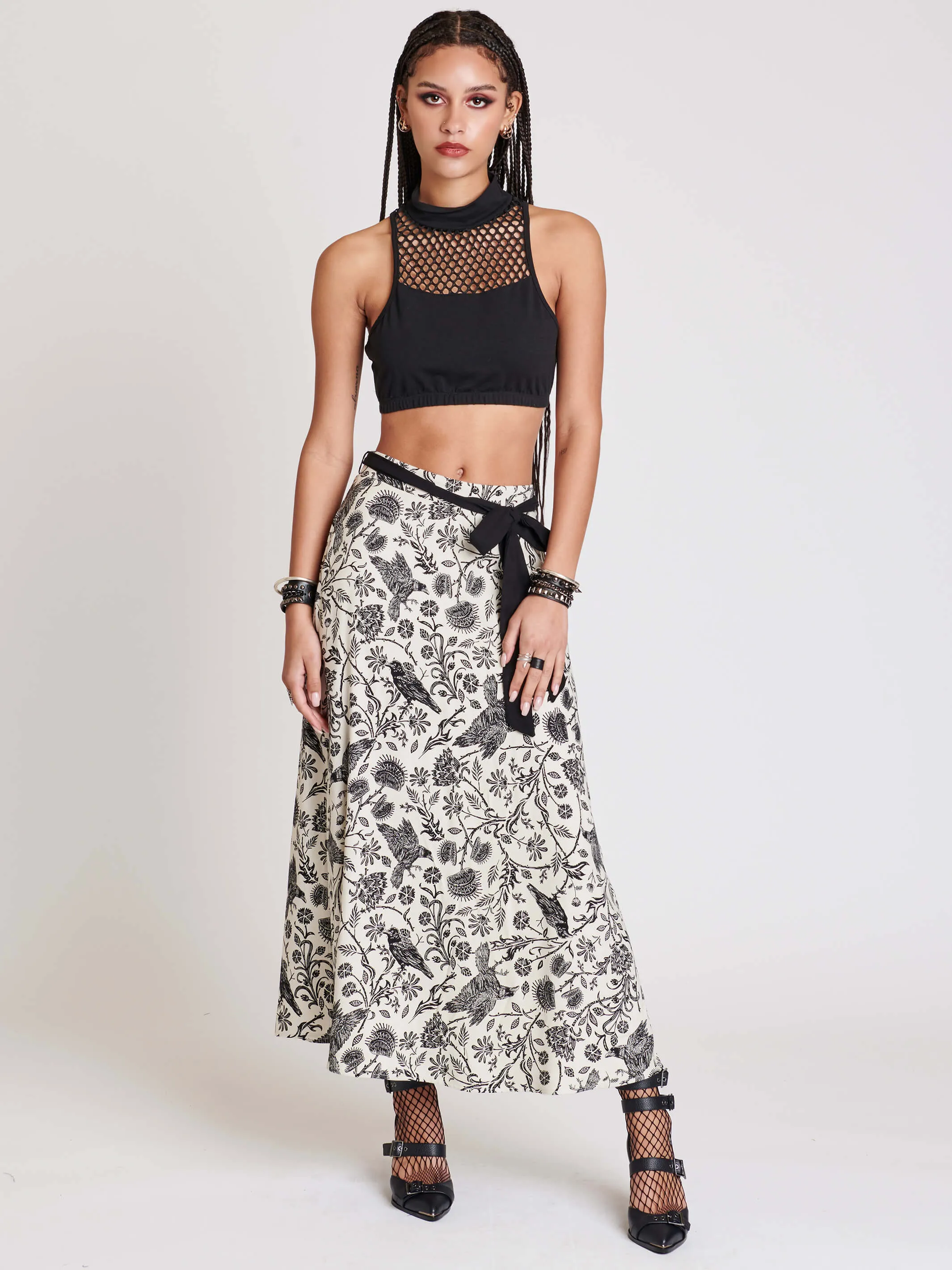 Murder of Crows Maxi Skirt