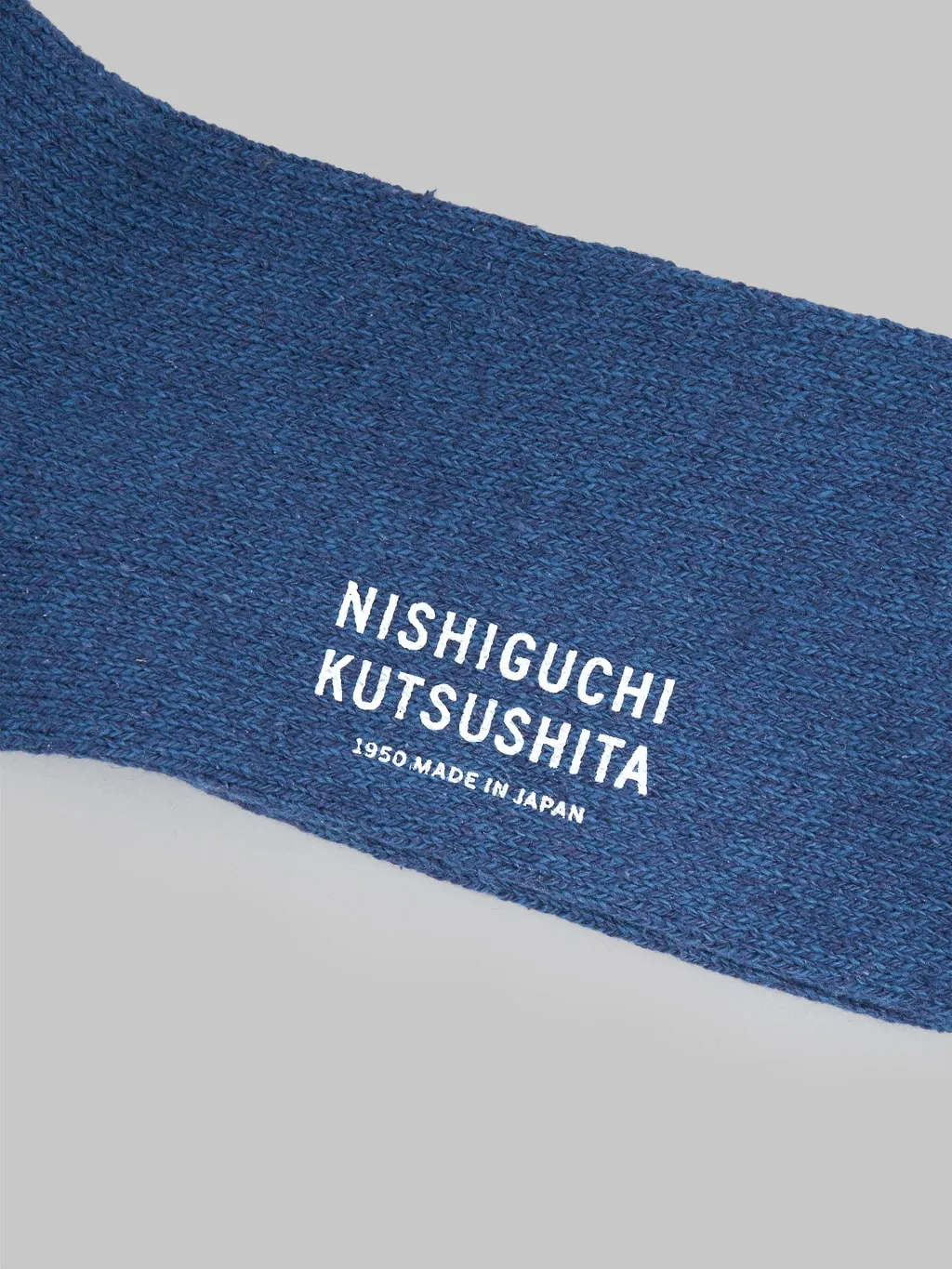 Nishiguchi Kutsushita Silk Cotton Socks Deep Blue